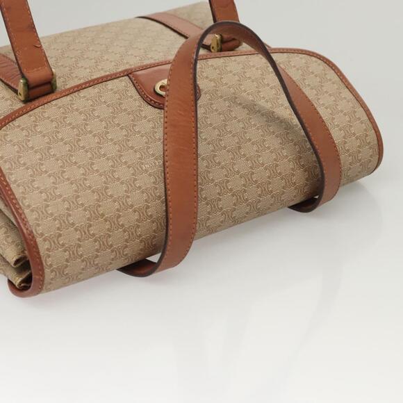 CELINE Macadam Canvas Hand Bag Beige Gold - Picture 6 of 13